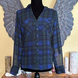 Express The Portofino Plaid Button Down Shirt